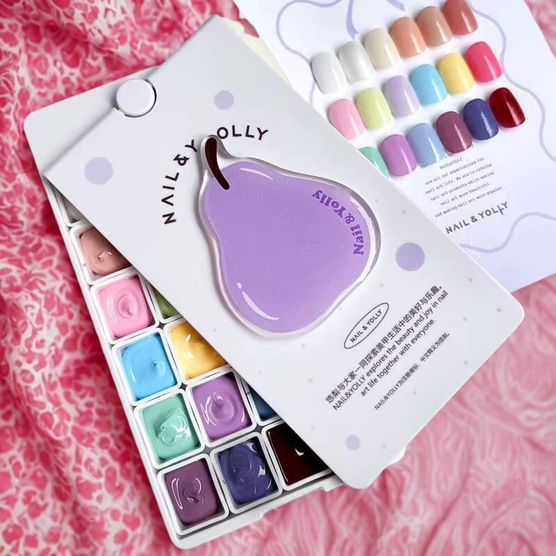 Boba Fruit 18 Color Pat Pat Gel Polish Palette