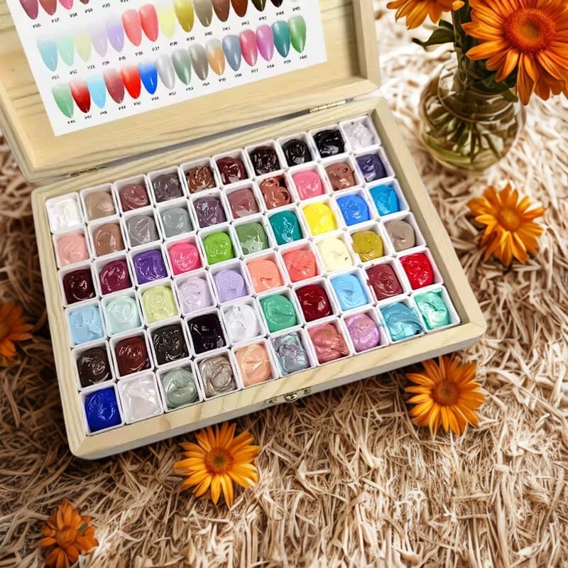 60 Pot Multicolor Pat Pat Gel Polish All in One Adjustable Palette