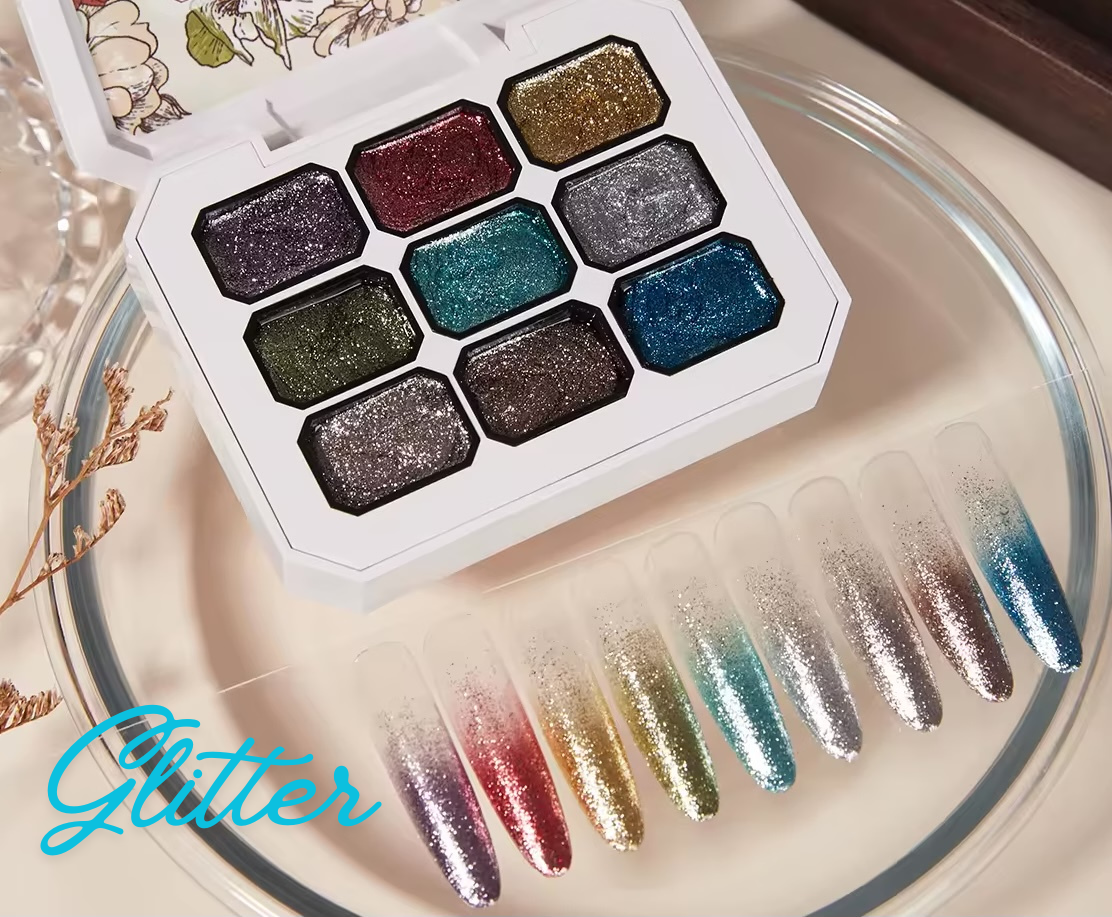 9 Pot Pat Pat Gel Non-Toxic Long Lasting Gradient UV Gel Color