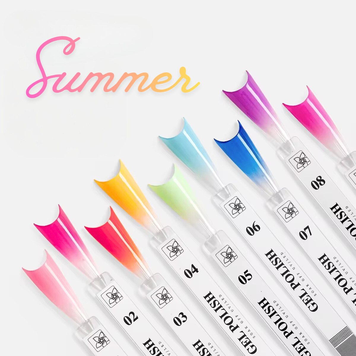 9 Pot Pat Pat Gel Non-Toxic Long Lasting Gradient UV Gel Color