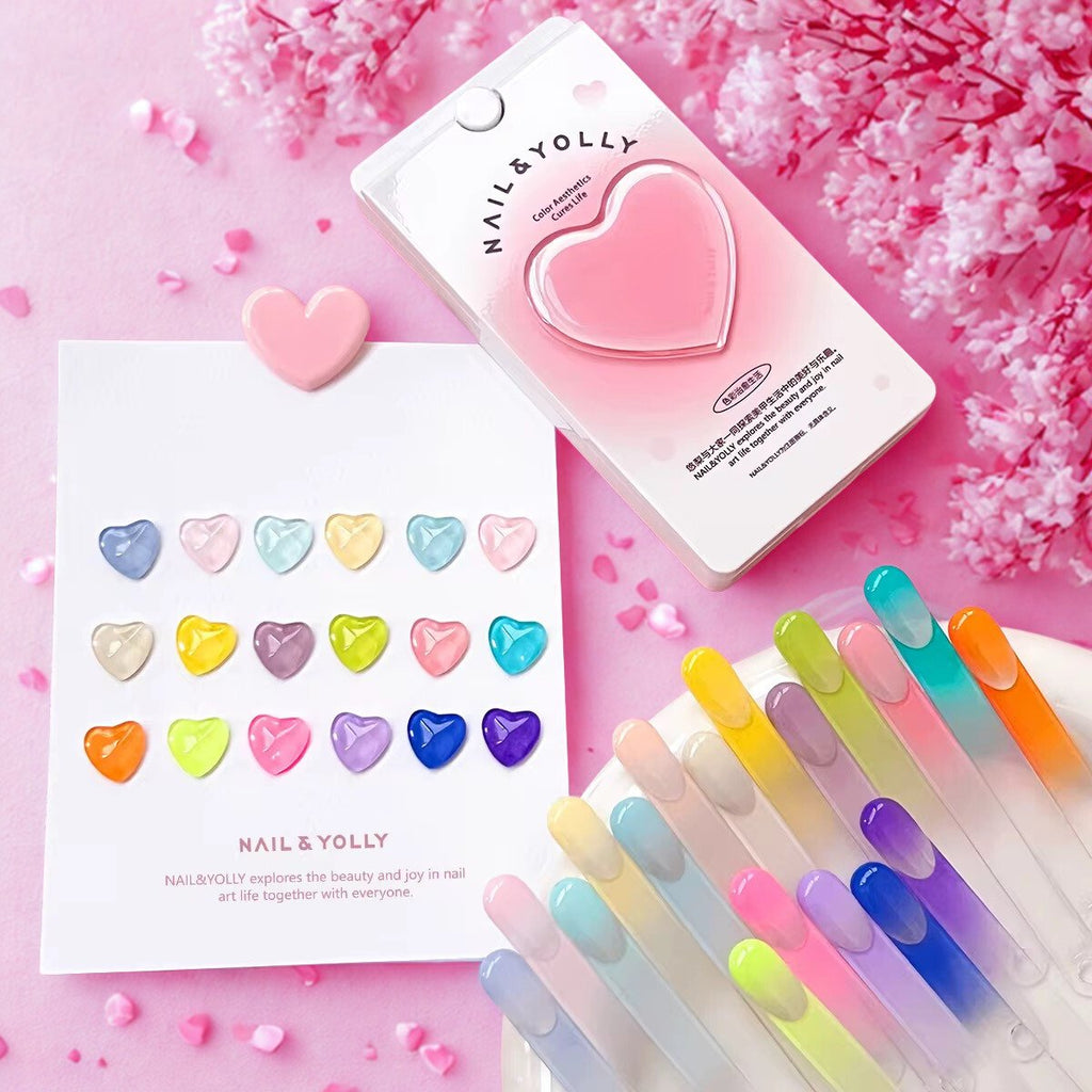 Heart 18 Color Pat Gel Polish Palette