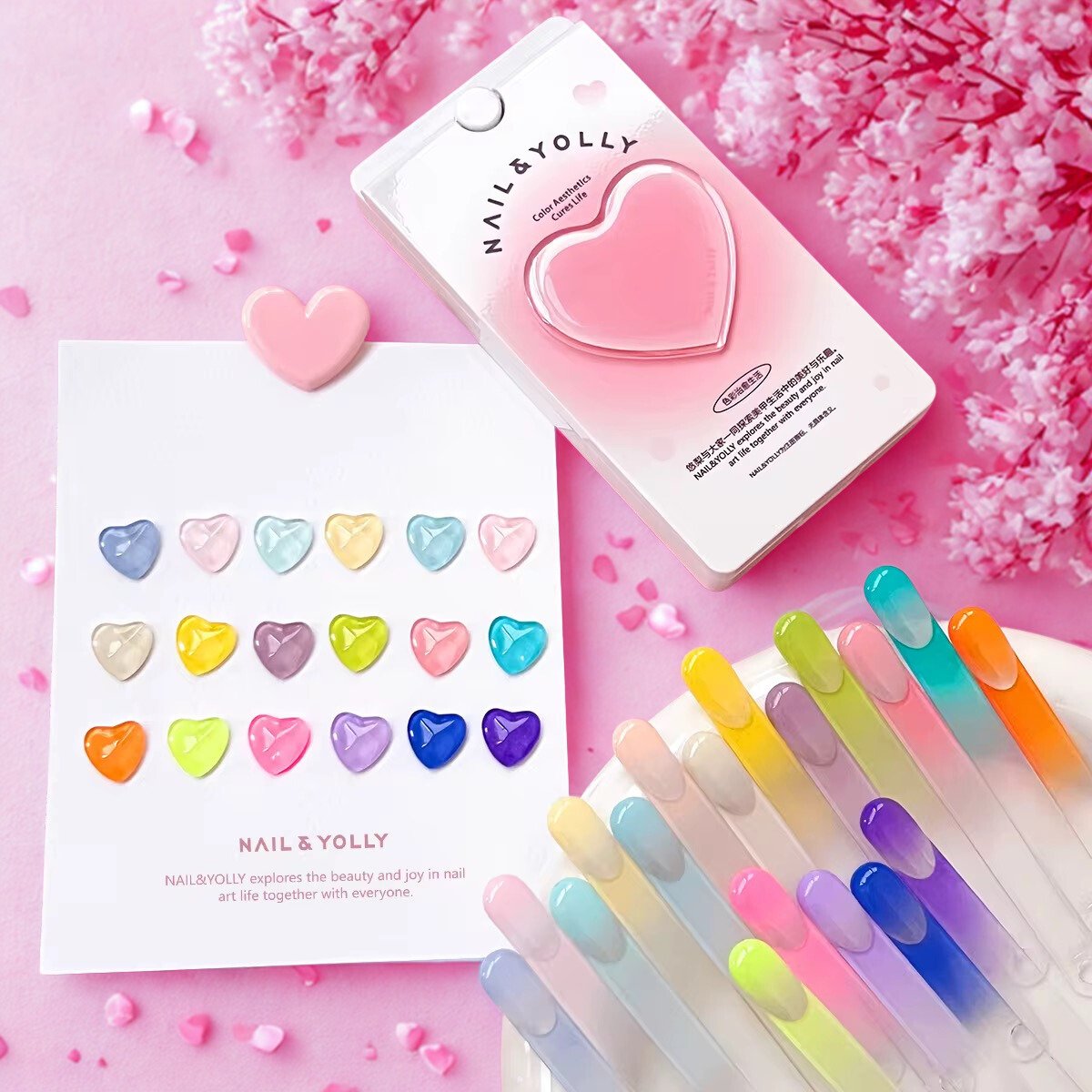 Heart 18 Color Pat Gel Polish Palette